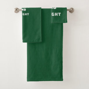 Merry and Bright, Green Christmas Art, Holiday Bath Towel Set