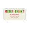 Merry and Bright Holiday Address Labels