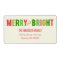 Merry and Bright Holiday Address Labels