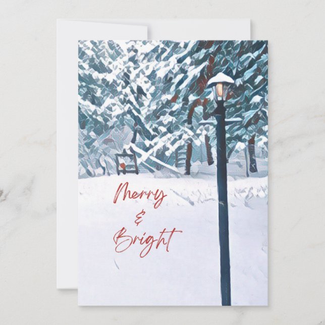 Merry and Bright Holiday Card (Front)