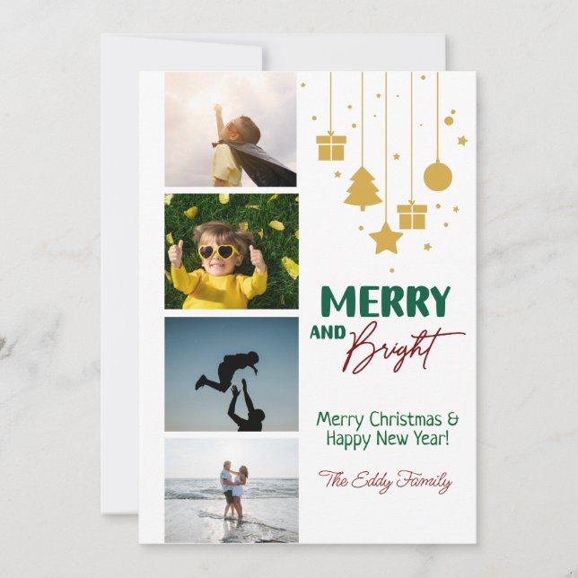 Merry and Bright Holiday Card (Front)