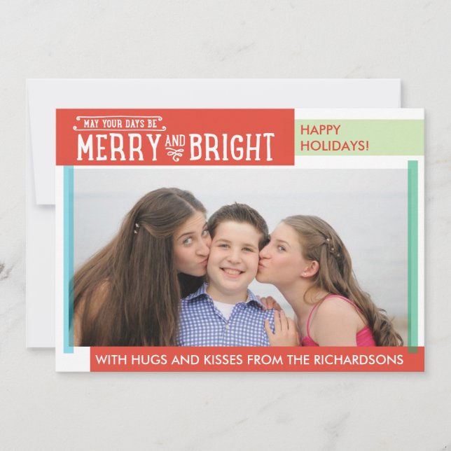 Merry and Bright Holiday Card (Front)