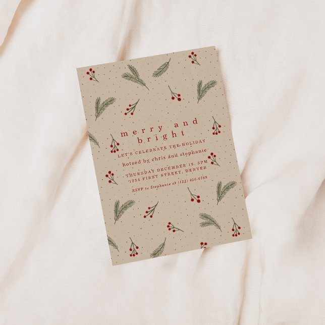 Merry and Bright Holiday Christmas Invite (Creator Uploaded)