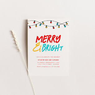 Merry and Bright Holiday Christmas Invite