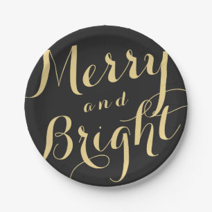 Merry and Bright Holiday Paper Plates