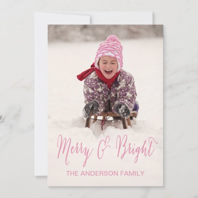 Merry and Bright | Holiday Photo Card (Front)