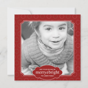 Merry and Bright Holiday Photo Cards/ Christmas Ca Card
