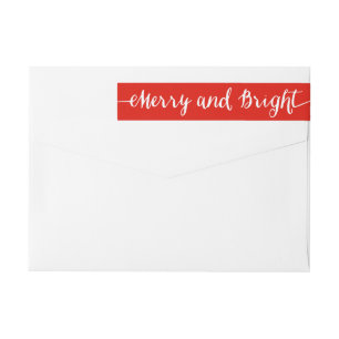 Merry and Bright   Holiday Return Address Labels