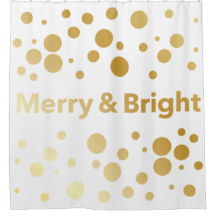 Merry and Bright Holiday Shower Curtain
