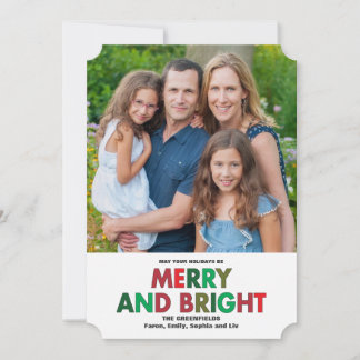 Merry and Bright Holiday Wishes Card