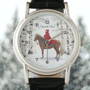 Merry And Bright Horse Girl Christmas Watch