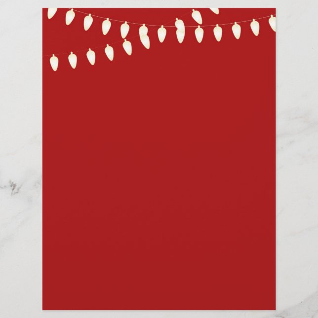 Merry and Bright Lights Custom Letterhead (Front)