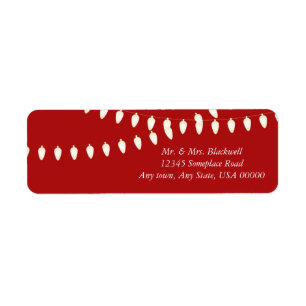 Merry and Bright Lights Return Address Label