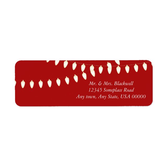 Merry and Bright Lights Return Address Label (Front)