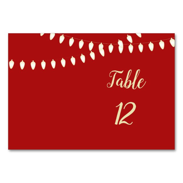 Merry and Bright Lights Table Card (Back)