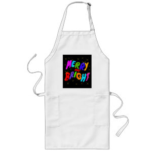 MERRY AND BRIGHT LONG APRON