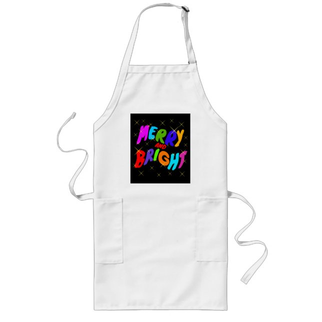 MERRY AND BRIGHT LONG APRON (Front)