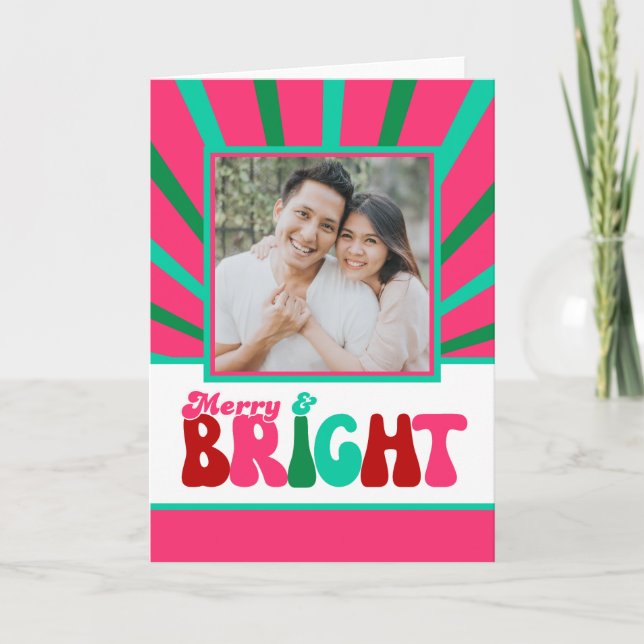 Merry and Bright - Maximalist  Holiday Card (Front)