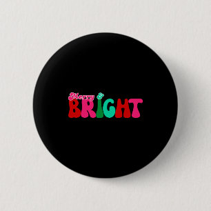 Merry And Bright Maximalist Peach Christmas Toddle 6 Cm Round Badge