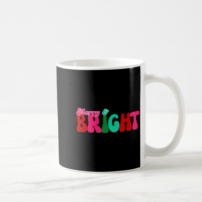 Merry And Bright Maximalist Peach Christmas Toddle Coffee Mug (Right)