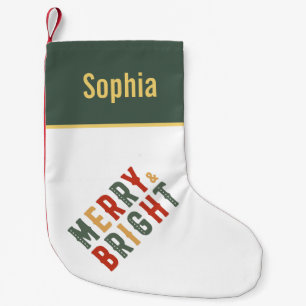 Merry And Bright Merry Christmas Party Small Christmas Stocking