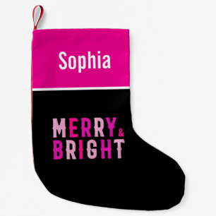 Merry And Bright Merry Christmas Party Small Christmas Stocking