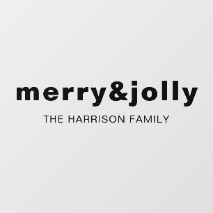 Merry and Bright Minimal Black Modern Christmas