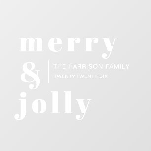 Merry and Bright Minimalist White Christmas Design