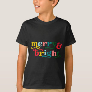 Merry And Bright Modern Christmas Womens T-Shirt