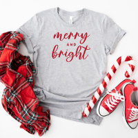Merry and Bright Modern Red Women's Christmas