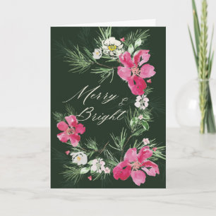 Merry and Bright Modern Scripted Design Card