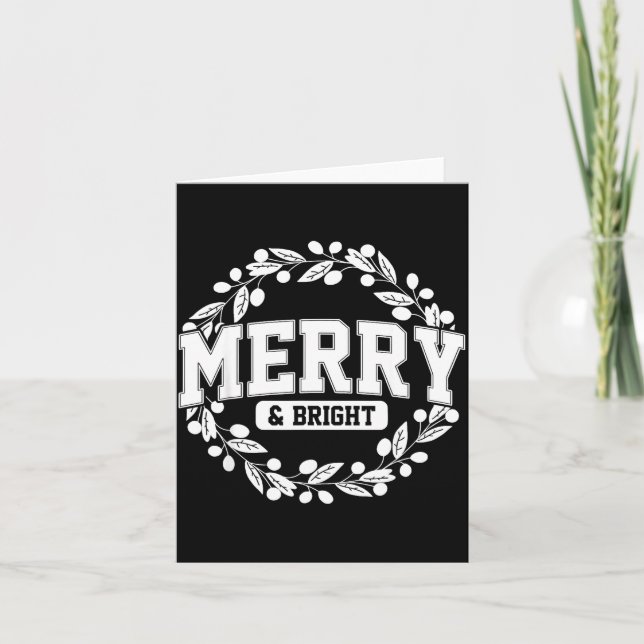 Merry And Bright Moody And Uptight Christmas Coupl Card (Front)
