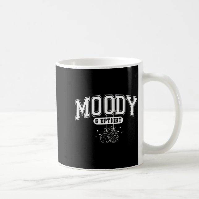 Merry And Bright Moody And Uptight Christmas Coupl Coffee Mug (Right)