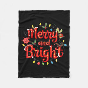 Merry And Bright Moody And Uptight Christmas Coupl Fleece Blanket
