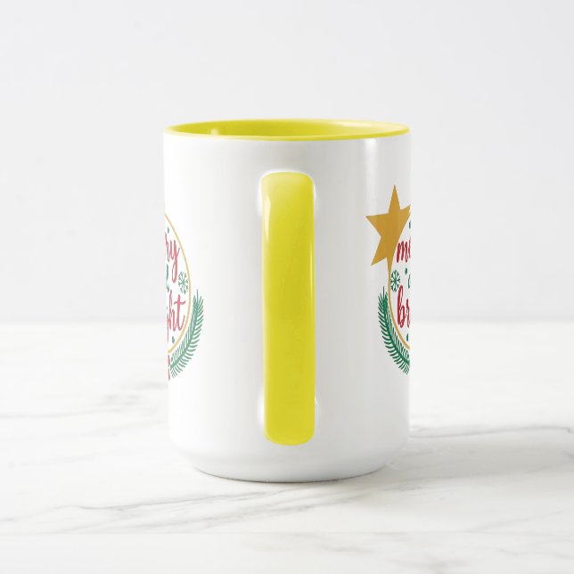 merry and bright mug (Handle)