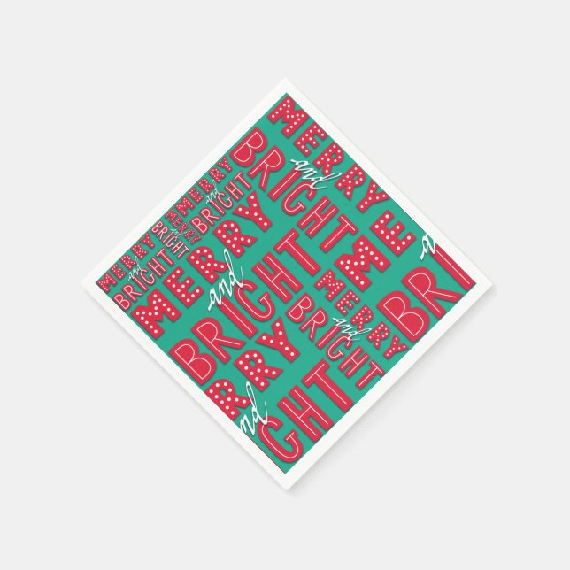 Merry and Bright Napkin (Corner)