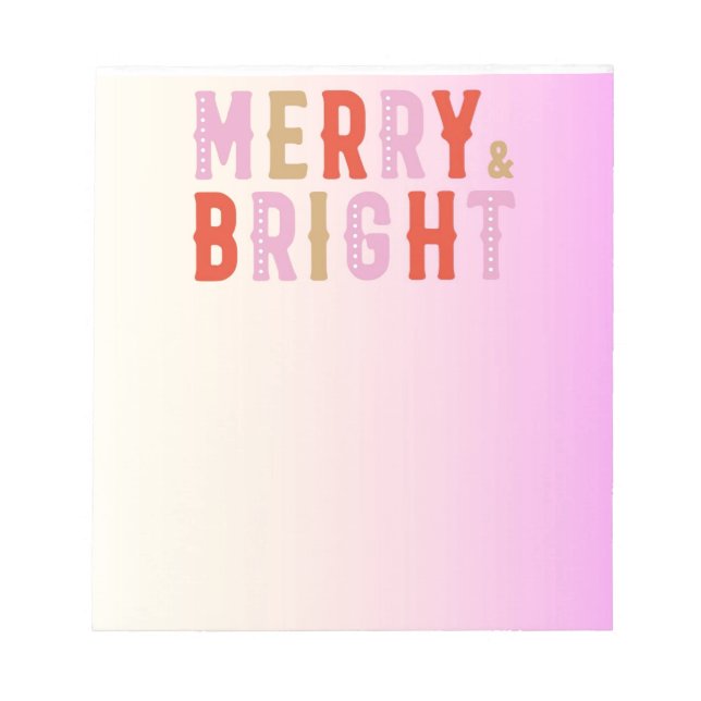 merry and bright notepad (Front)