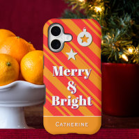 Merry and Bright | Orange and Red Candy Stripe