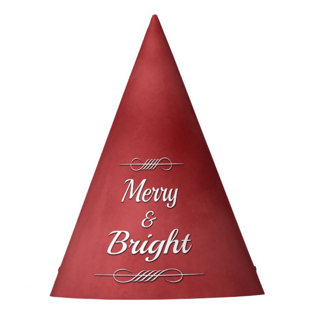 Merry and Bright Party Hat (Front)