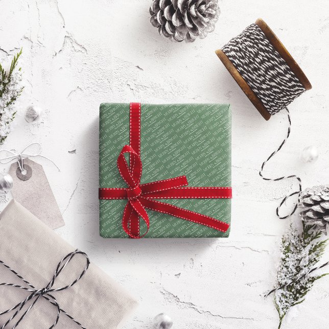 Merry and Bright Personalised Wrapping Paper (Creator Uploaded)
