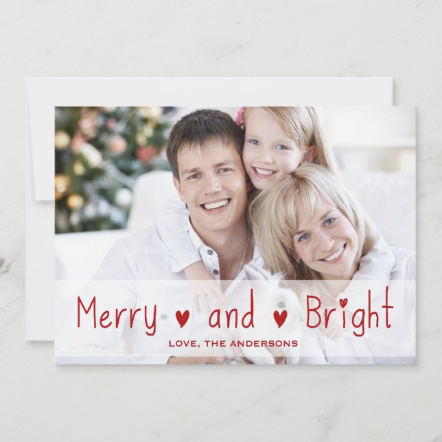 MERRY AND BRIGHT PHOTO HOLIDAY CARD (Front)