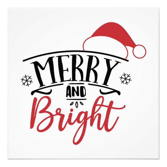merry and bright photo print (Front)