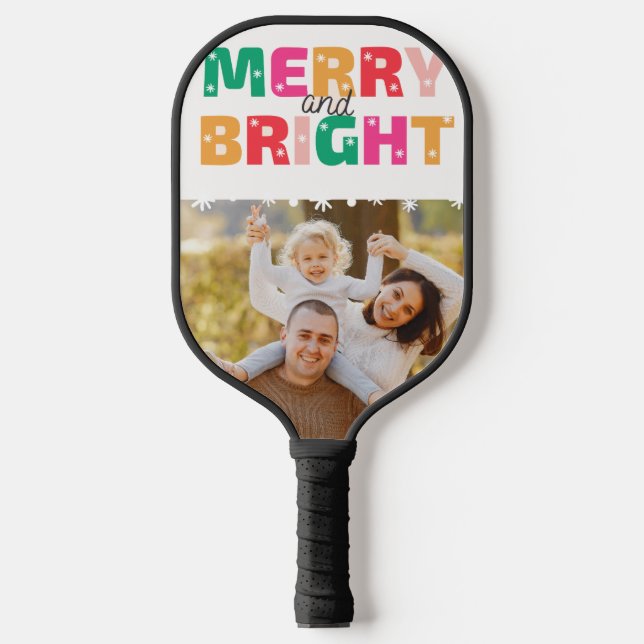Merry And Bright Pickleball Paddle (Front)