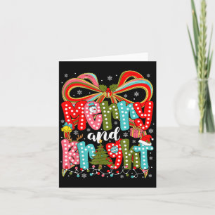 Merry And Bright Preppy Coquette Bow Christmas Wom Card