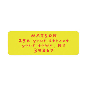 Merry and Bright return address Label