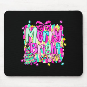 Merry And Bright Shirt Cute Christmas Holiday Men Mouse Pad