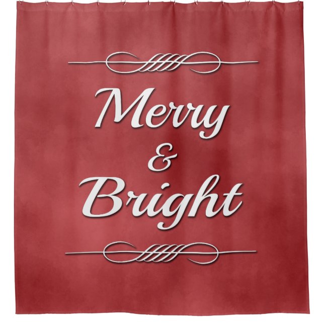Merry and Bright Shower Curtain (Front)