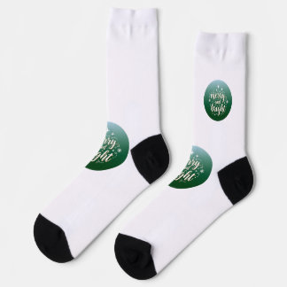 merry and bright socks