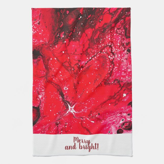 Merry and bright tea towel (Vertical)