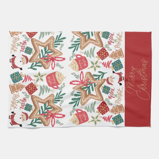 Merry and Bright  Tea Towel (Horizontal)